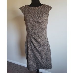 Calvin Klein Brown Fitted Midi Dress